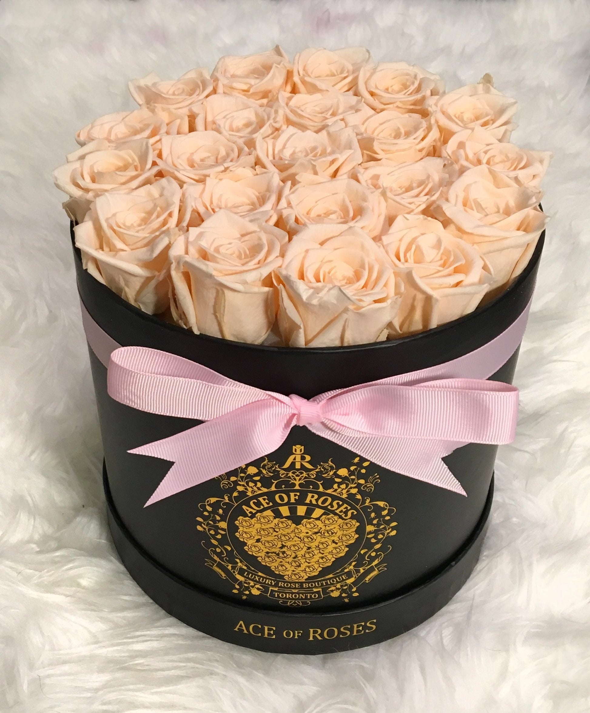 19-23 Eternity Roses. Real roses preserved naturally with a proprietary solution to keep them stunningly beautiful for a year or more. No water or direct sunlight needed. 