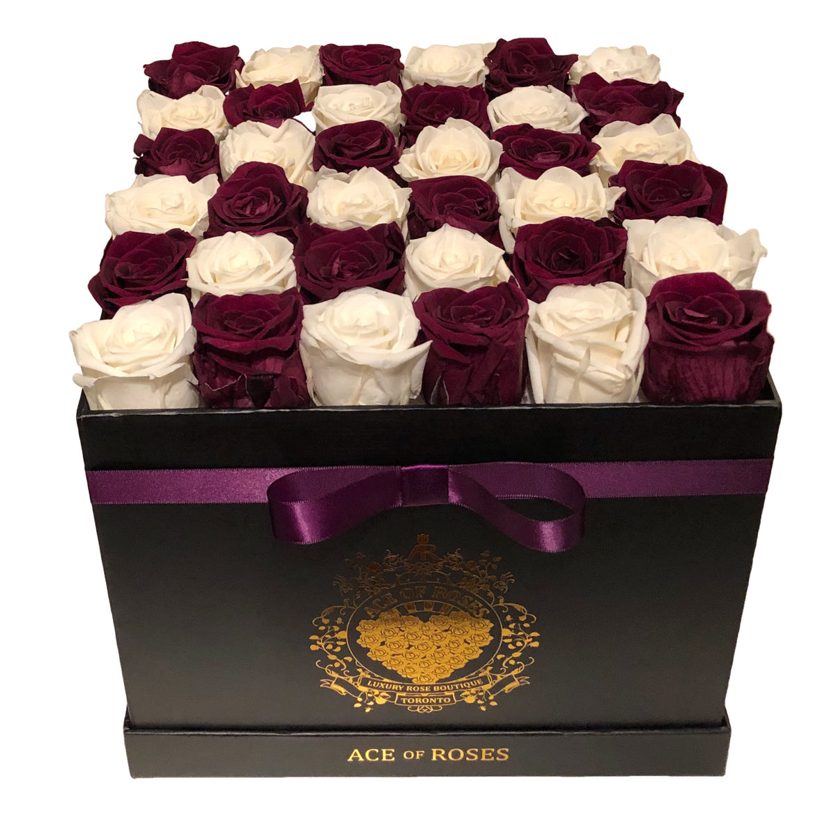 Immortalities Roses Checkered Eternity Roses - Real Roses that last a year Flower delivery ...